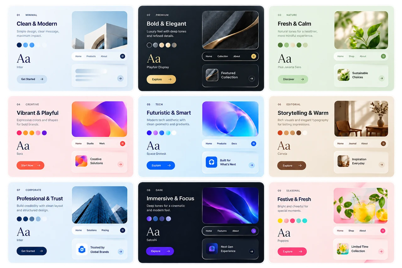 Signature Landing theme showcase