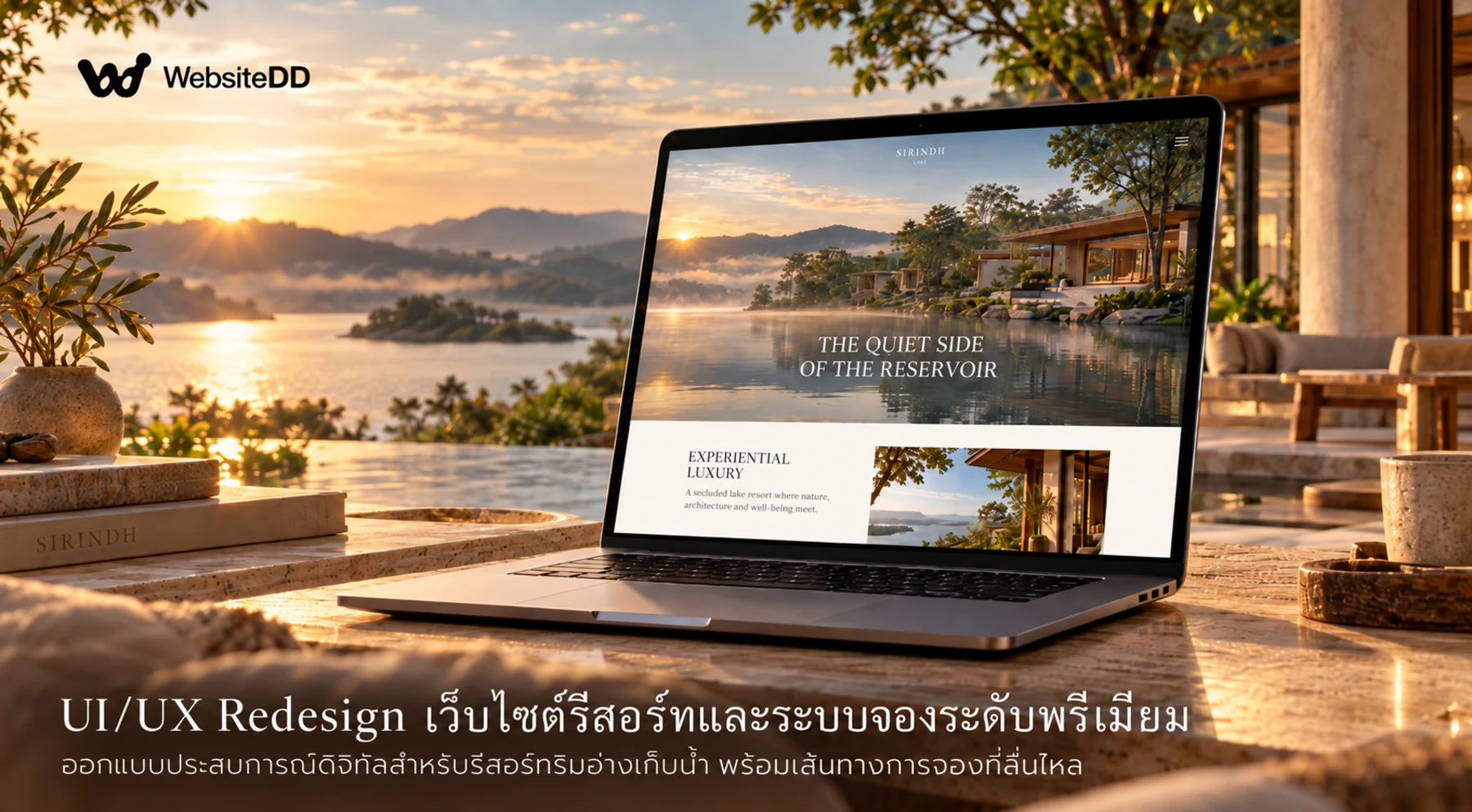 SIRINDH resort website and booking management system showcase
